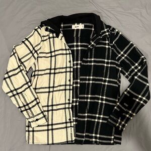 Hollister Split Hooded Flannel